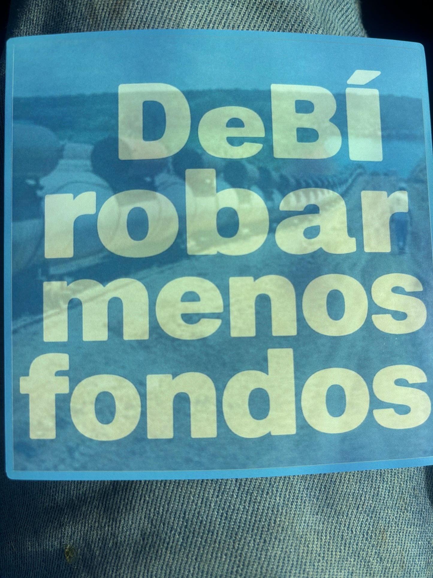 Debí robar menos fondos sticker