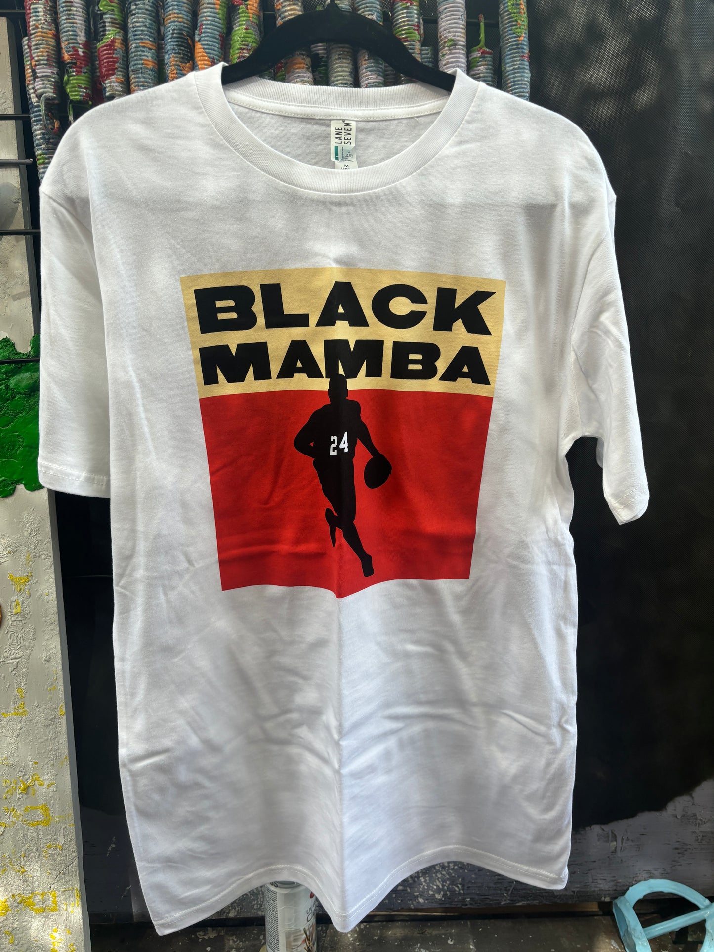 Black Mamba Collection - White Tee, red / beige